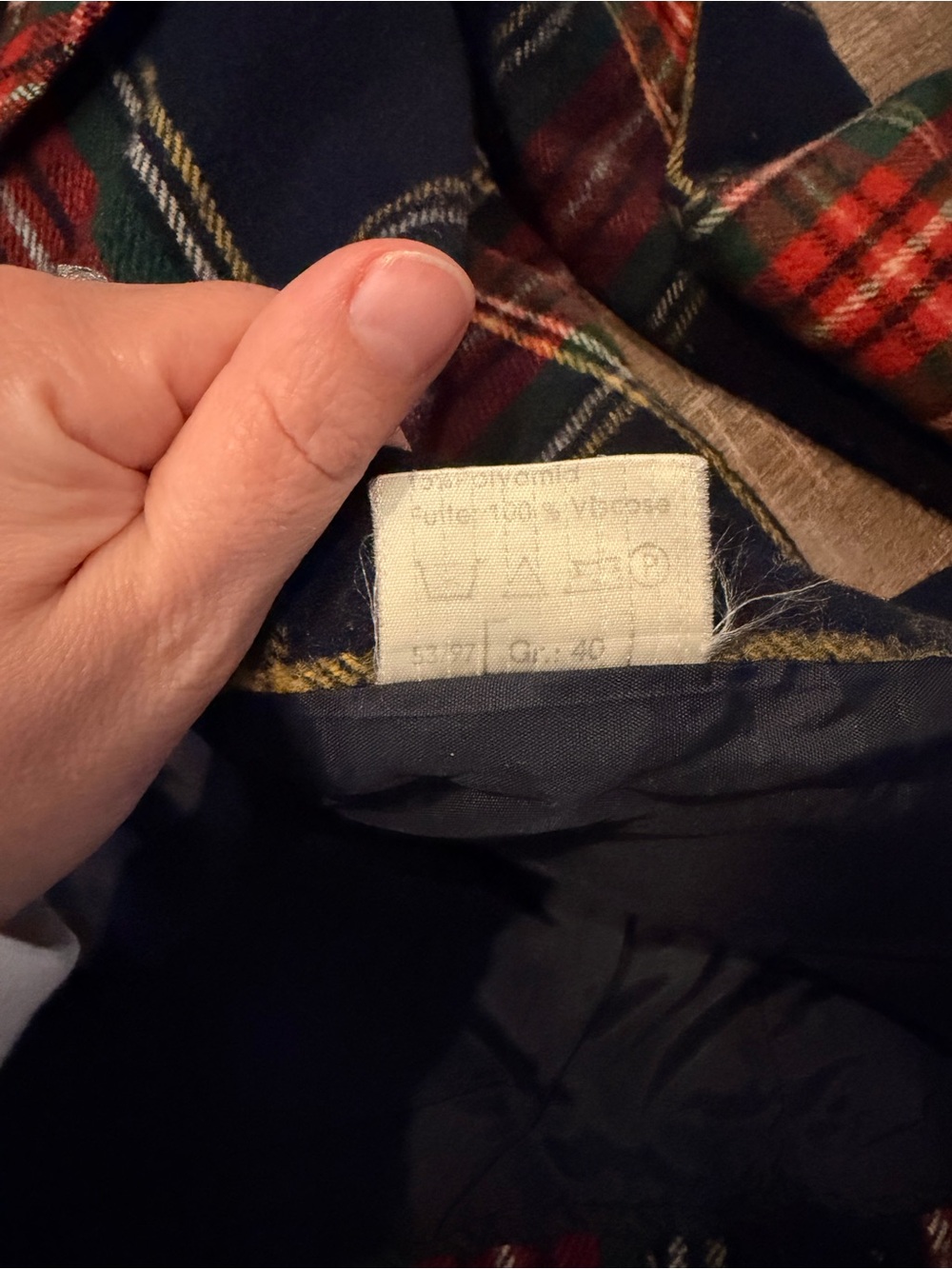 Vintage Wool Plaid Tartan Jacket Women’s EU 40 - Picture 5 of 6
